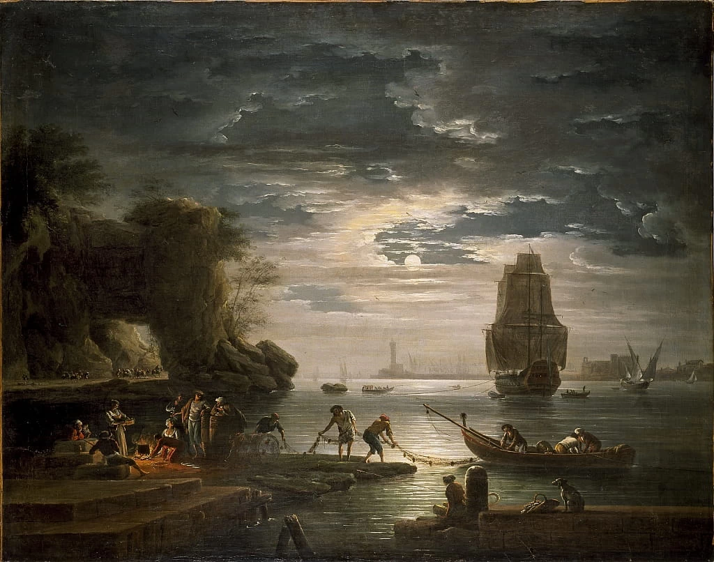  175-Scena sulla costa di notte-Ashmolean Museum, University of Oxford 